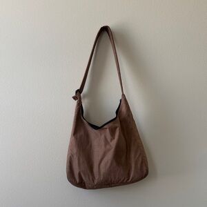 Baggy Classic Brown Shoulder Bag - Women's Everyday Tote